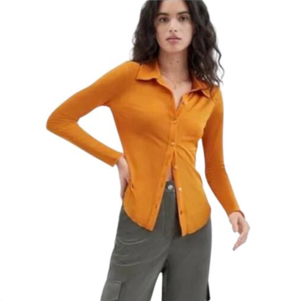 Aritiza Wilfred POSE HIP LONGSLEEVE Mesh Orange